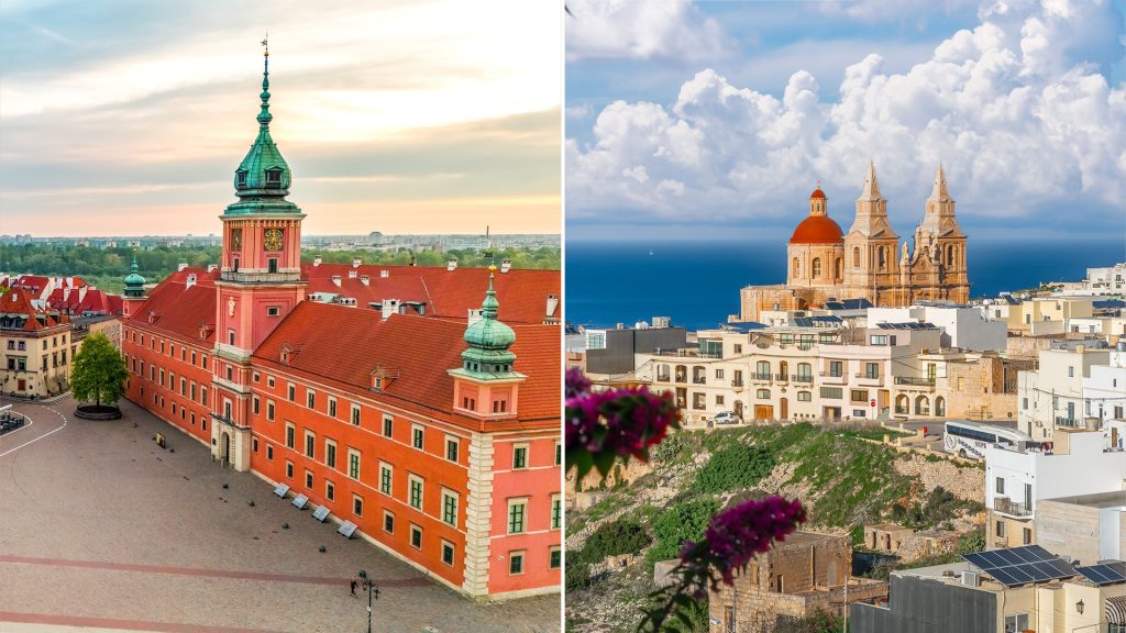 נוף של מלטה ונוף של ורשה