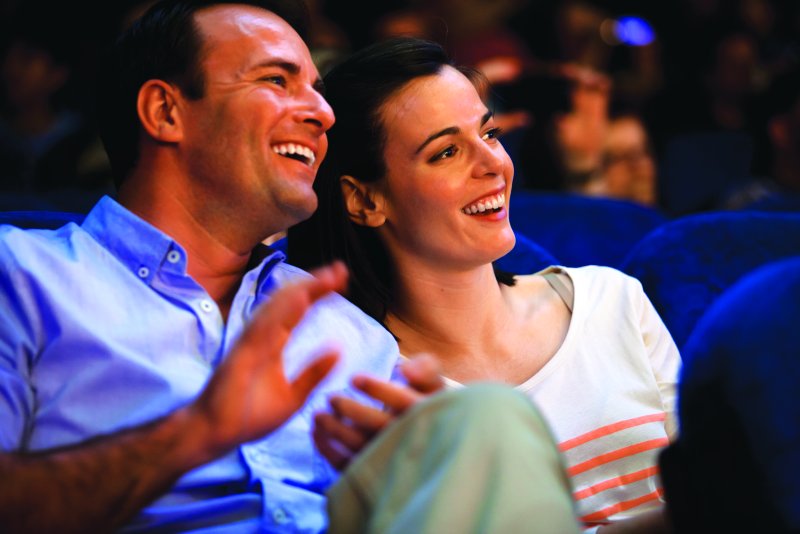 Audience laughing at the circus